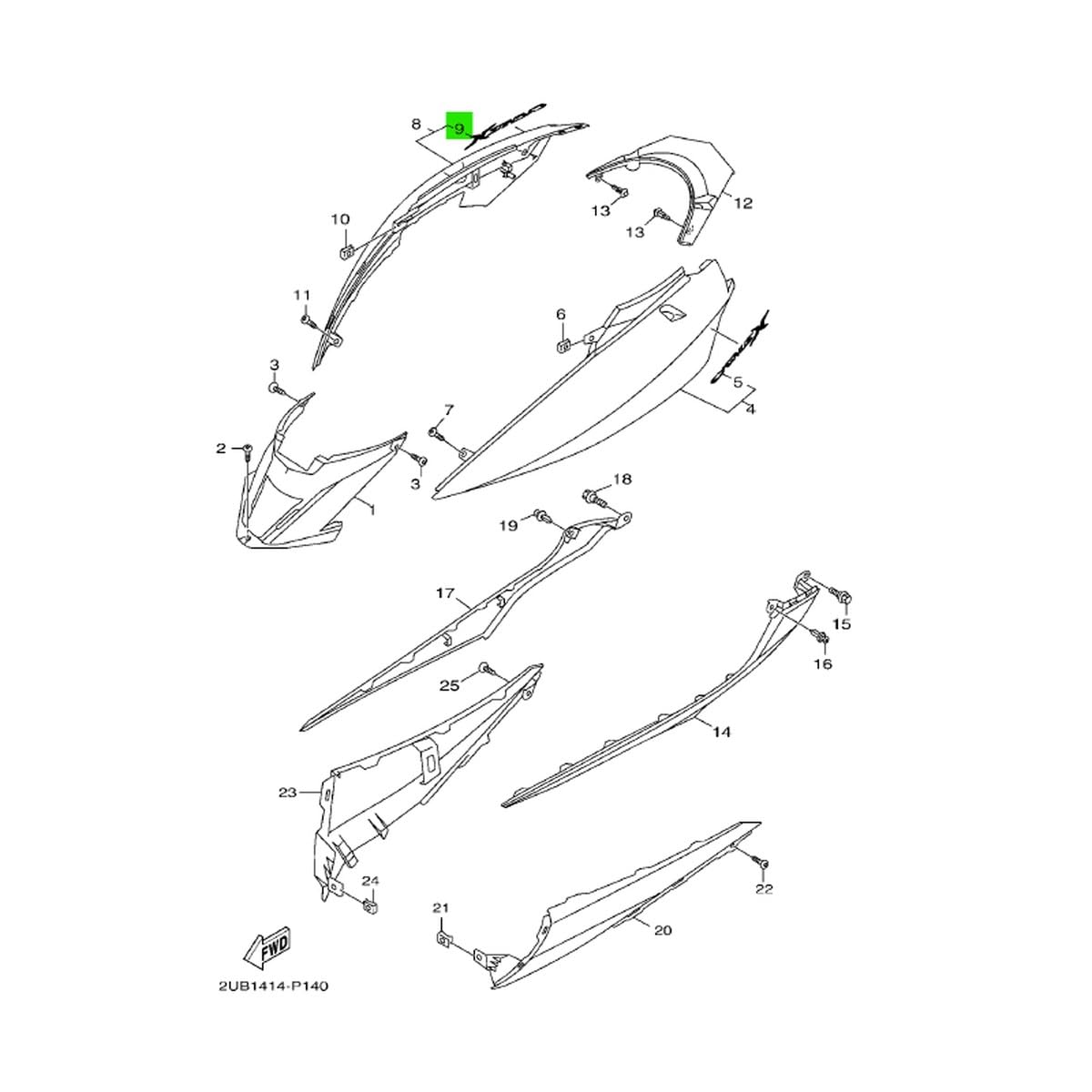 Amazon | 台湾ヤマハ純正 4型 シグナスX CYGNUS X 3Dエンブレム 右